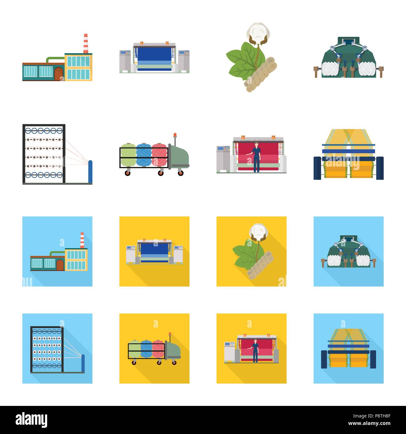 Machine, equipment, spinning, and other icon in cartoon,flat style