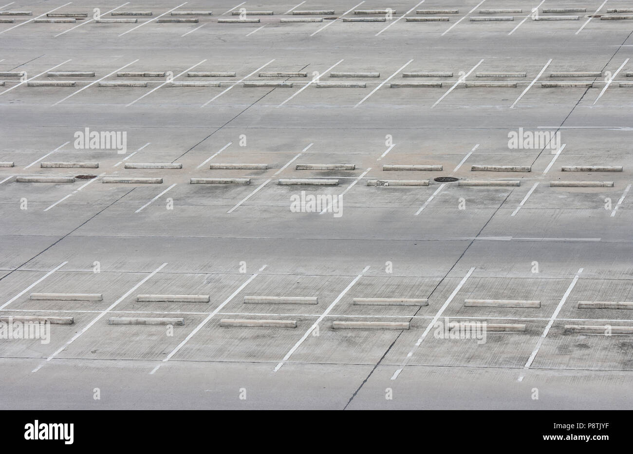 Empty outdoor car park empty parking lots Stock Photo Alamy