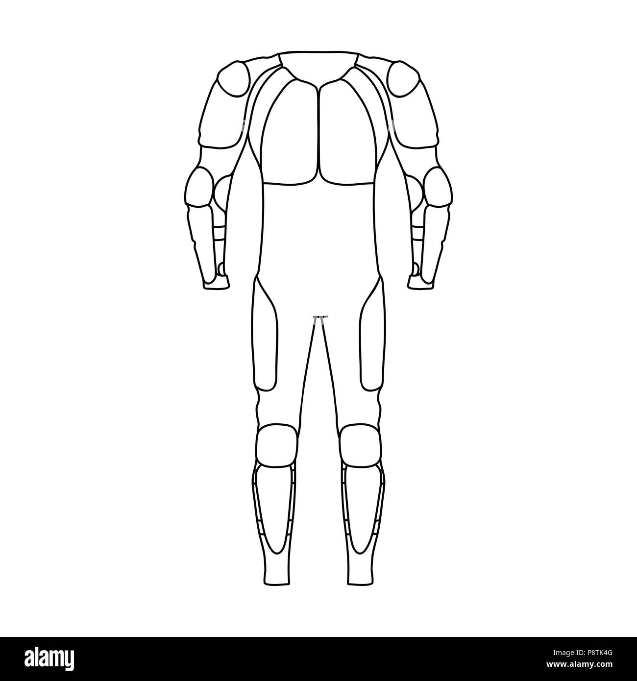 Outfitting for cyclists. Full body protection against falls.Cyclist ...