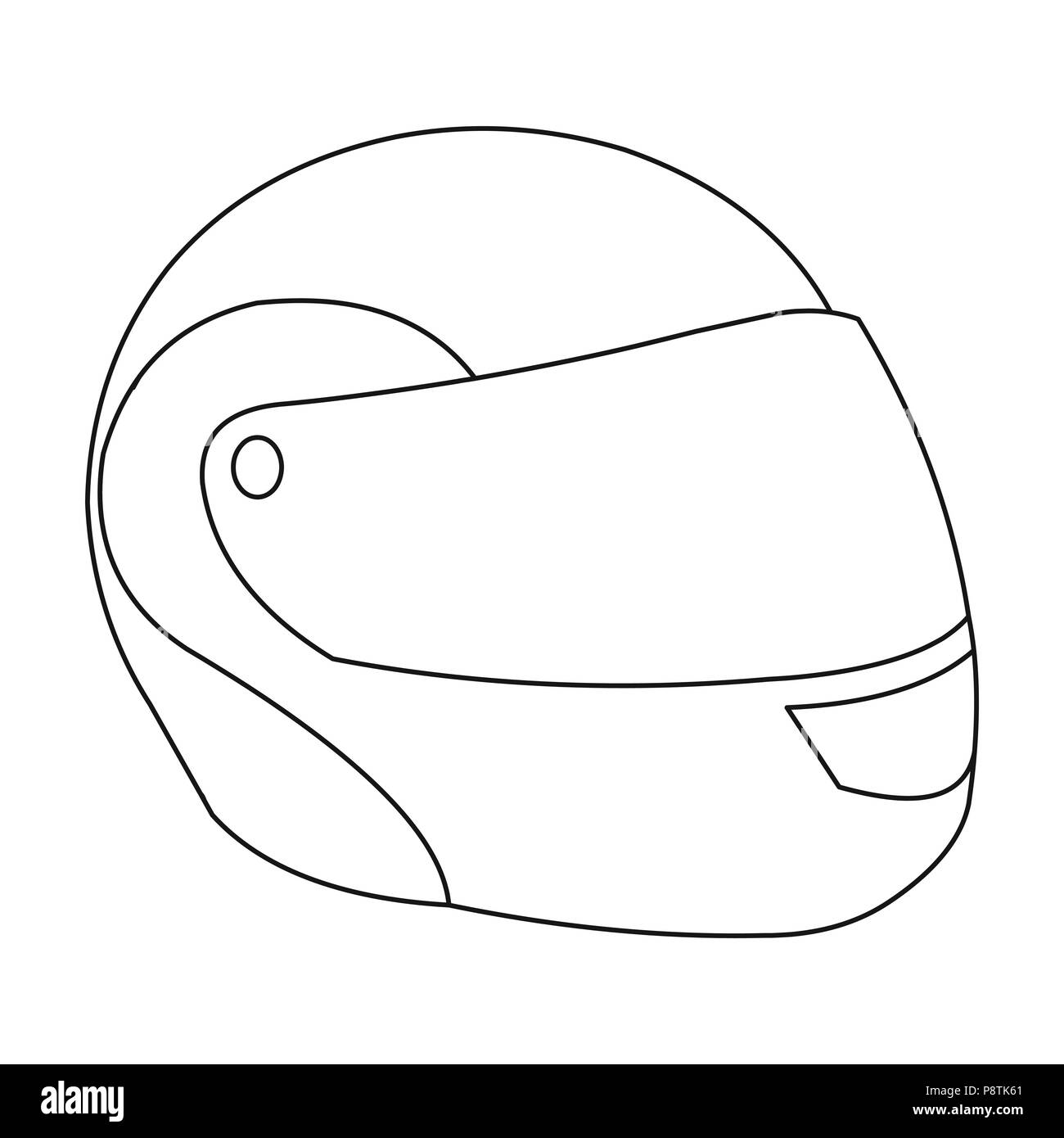 Motorcycle helmet icon outline. Single sport icon from the big fitness, healthy, workout outline. Stock Vector