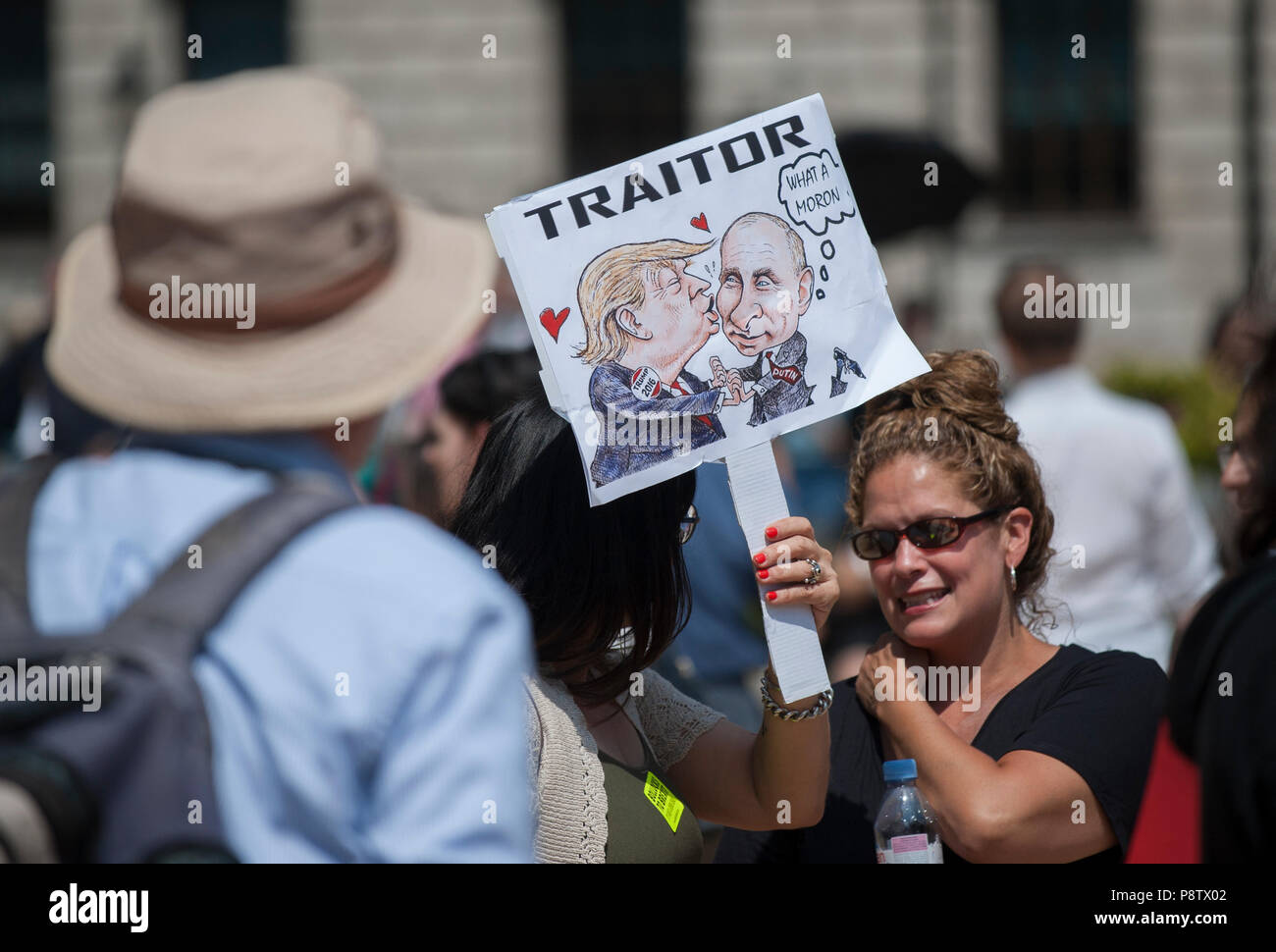 President Trump Demonstrations London England Uk 13 July 2018