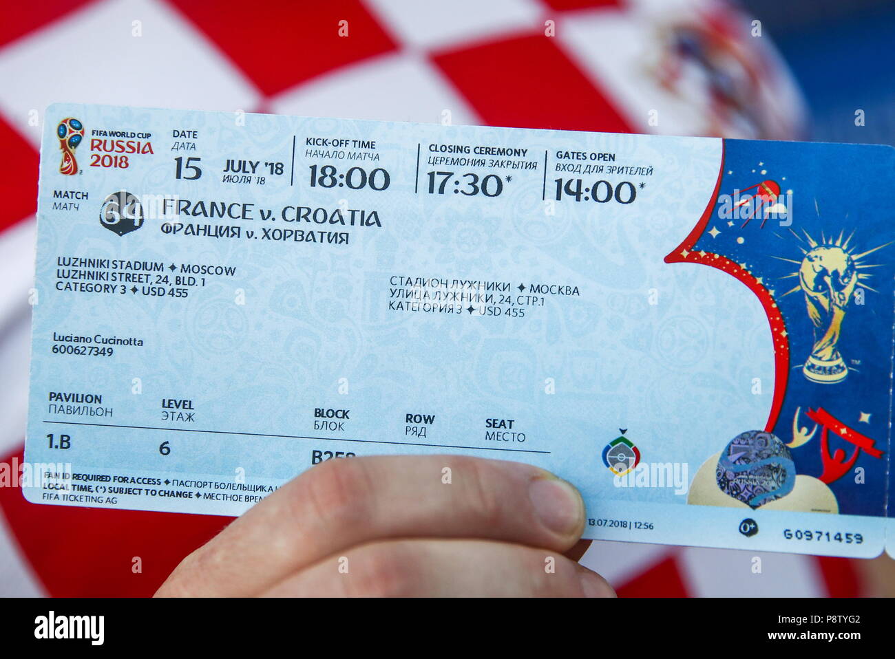 World Cup Final Ticket High Resolution Stock Photography and Images - Alamy