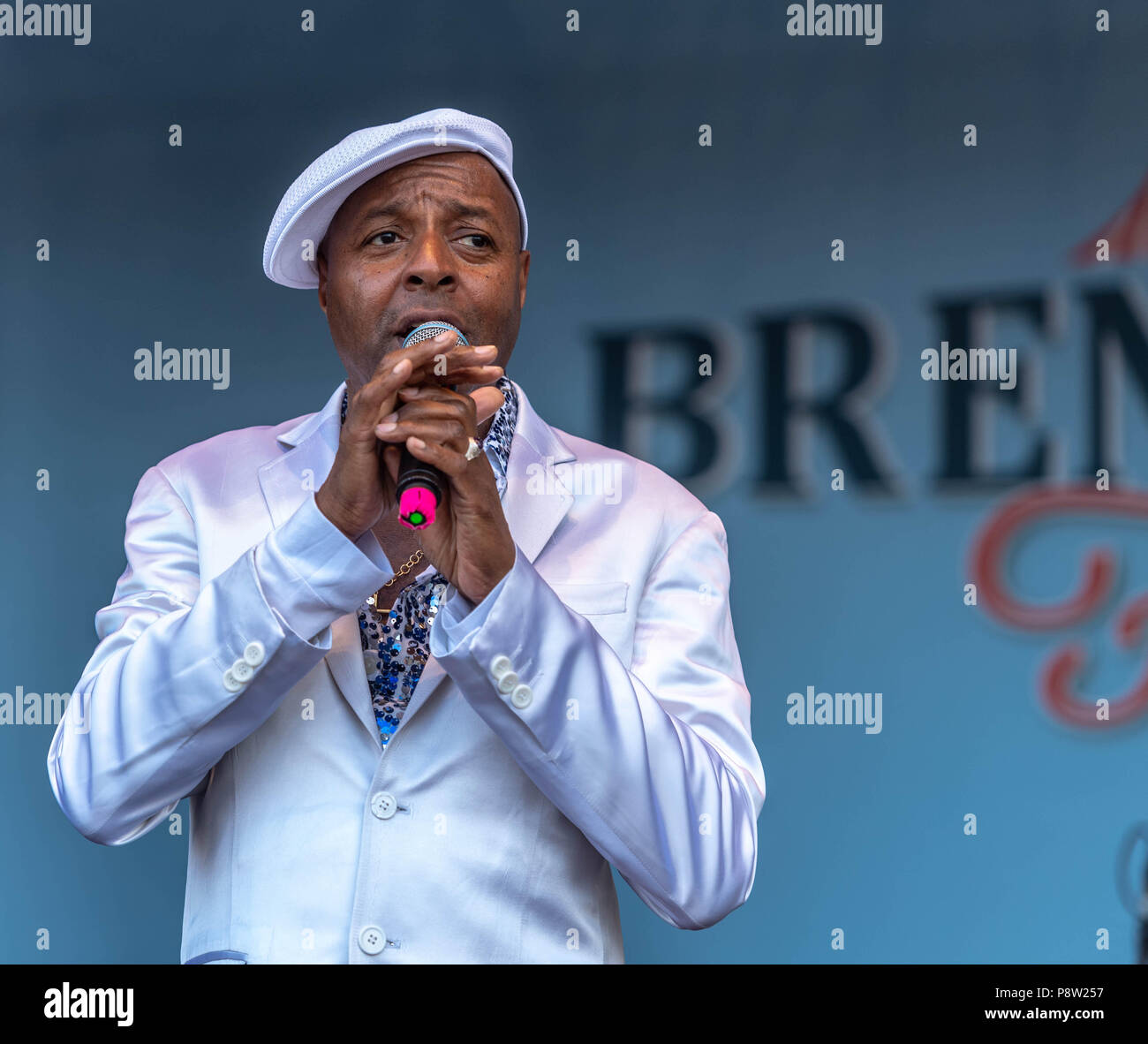 Brentwood Essex, 13th July 2018 Brentwood  Music Festival 2018 at Brentwood Centre  Imagination featuring Leee John Credit Ian Davidson/Alamy Live News Stock Photo