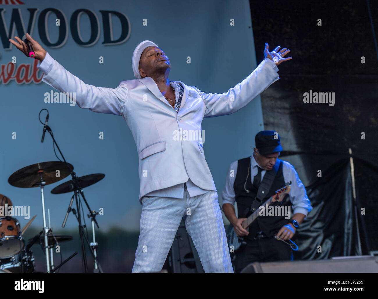 Brentwood Essex, 13th Jul 2018 Brentwood  Music Festival 2018 at Brentwood Centre  Imagination featuring Leee John Credit Ian Davidson/Alamy Live News Stock Photo