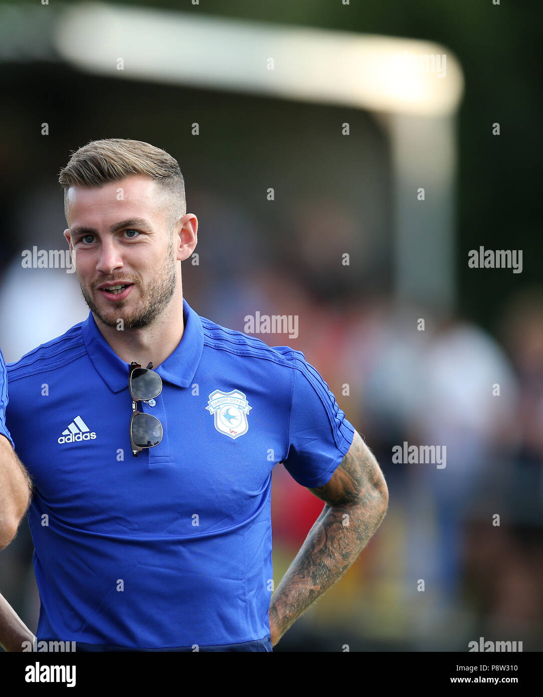 Cardiff City Player Joe Ralls Looks On During Half Time Of The Pre