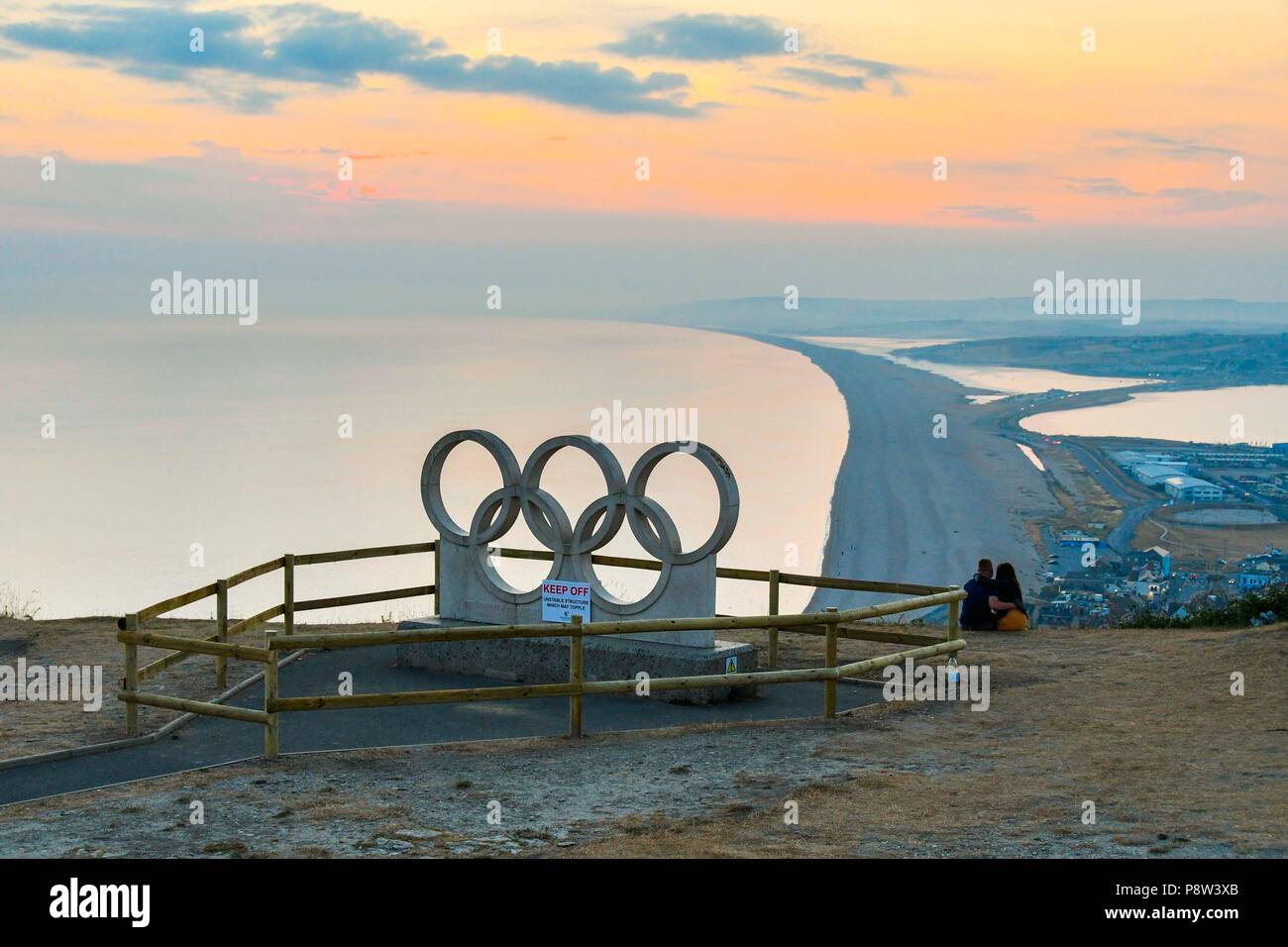 Weymouth portland olympic rings hires stock photography and images Alamy