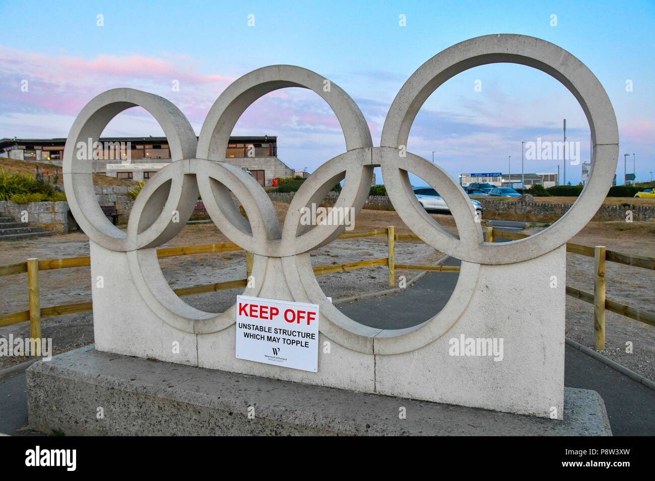 Olympic rings stone sculpture hires stock photography and images Alamy