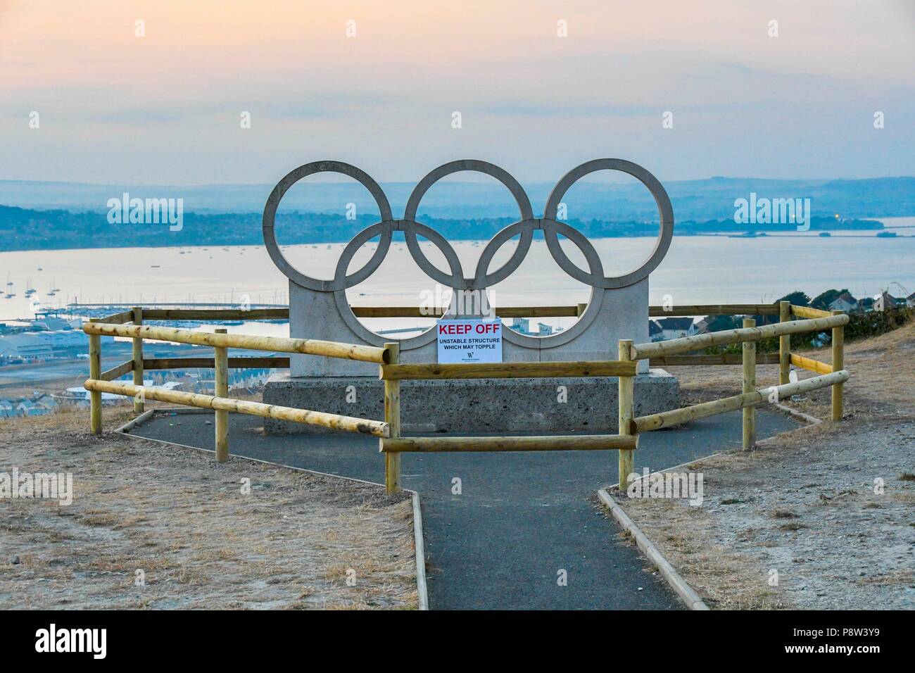 Weymouth portland olympic rings hires stock photography and images Alamy