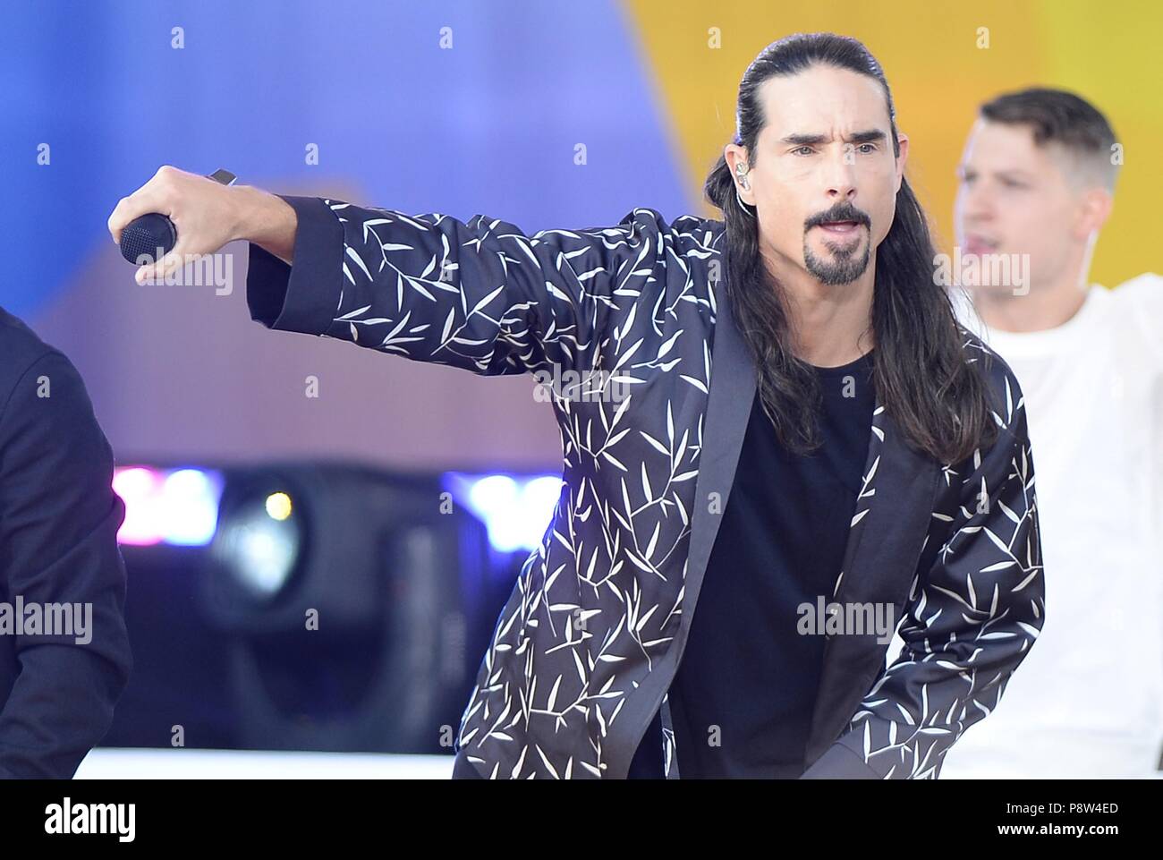 New York, NY, USA. 13th July, 2018. Backstreet Boys, Kevin Richardson on stage for Good Morning America (GMA) Summer Concert Series with The Backstreet Boys, Rumsey Playfield in Central Park, New York, NY July 13, 2018. Credit: Kristin Callahan/Everett Collection/Alamy Live News Stock Photo