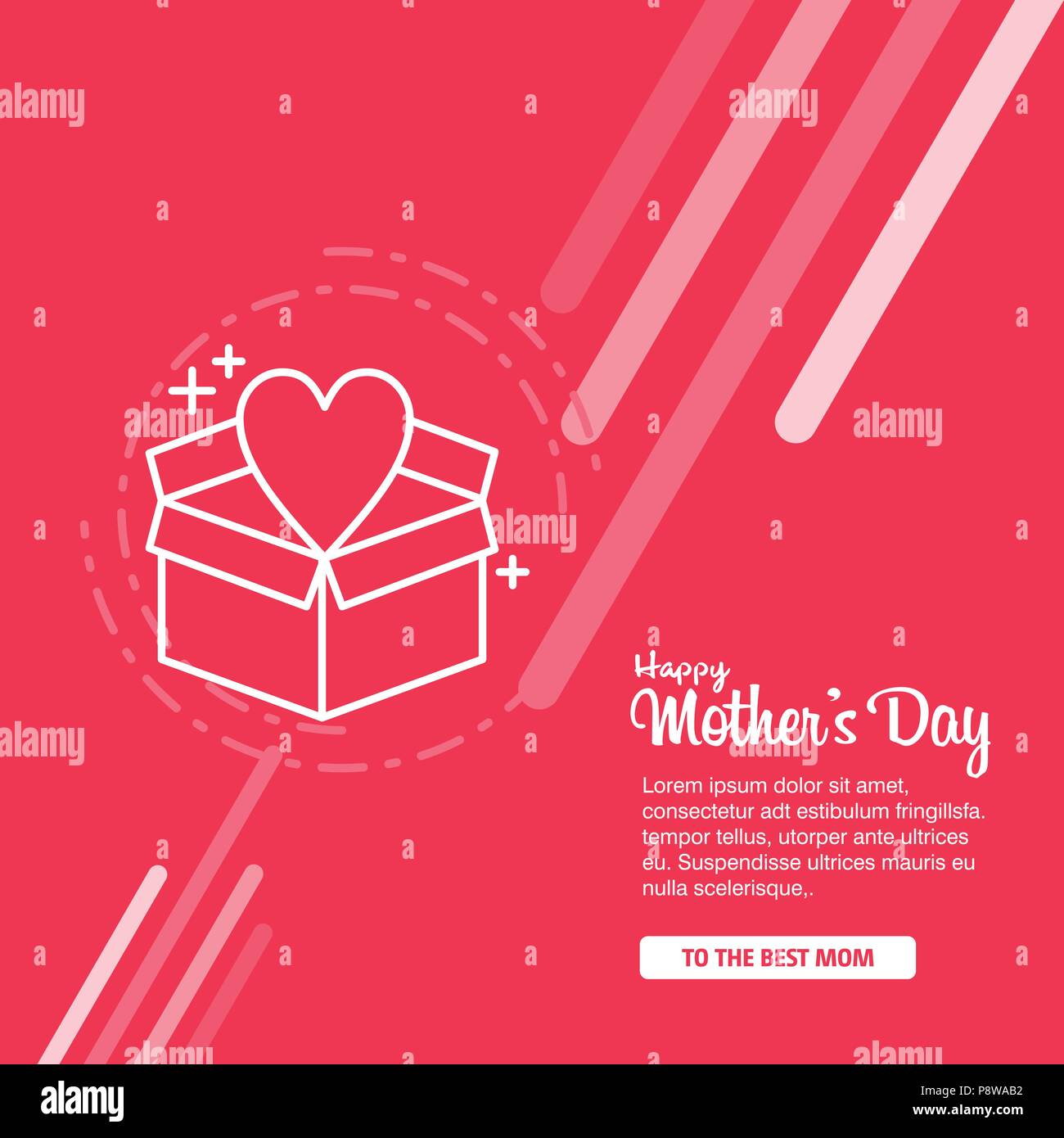 Mother's day greeting card with flowers background. For web design and ...