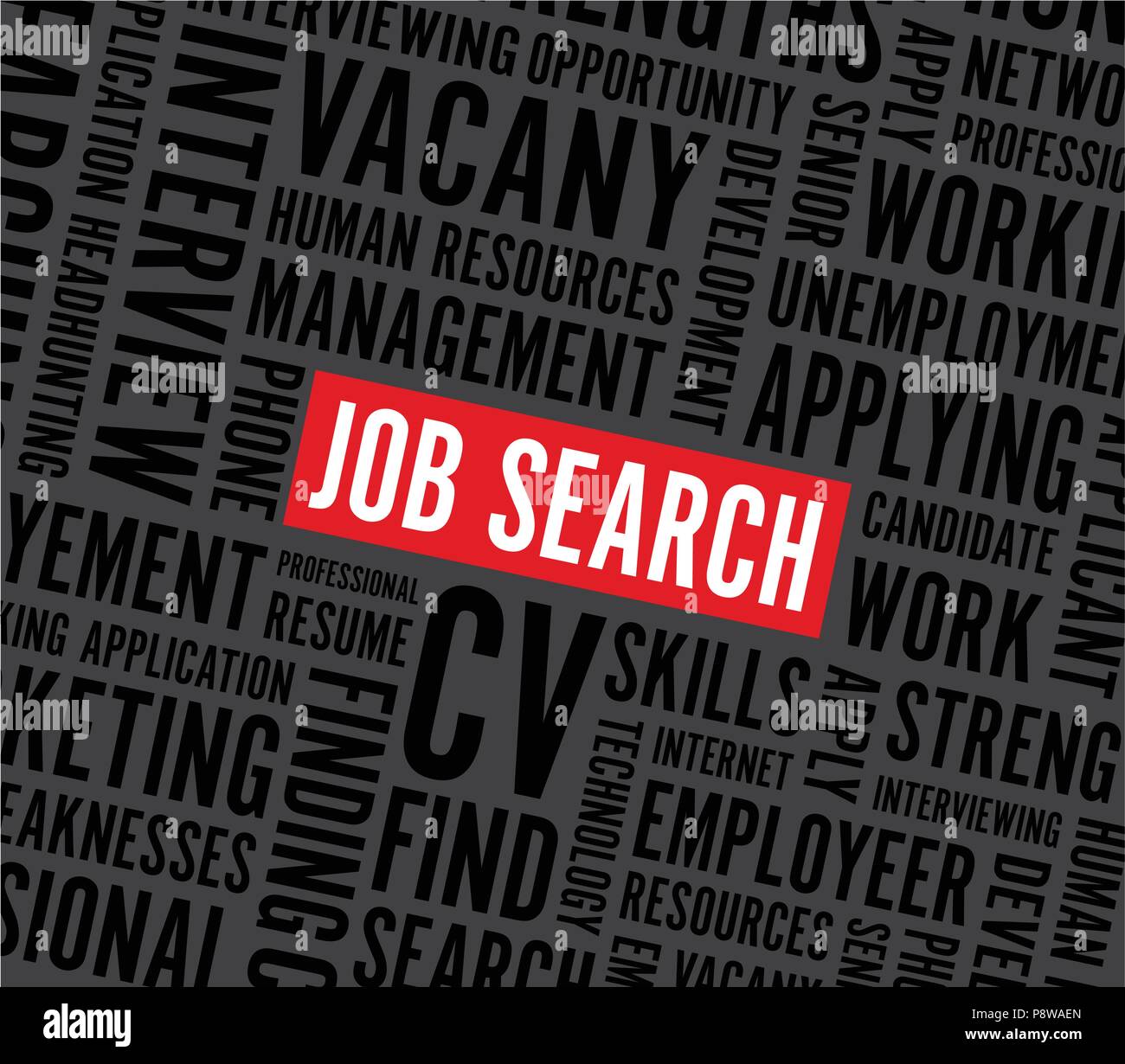 job search word background Stock Vector