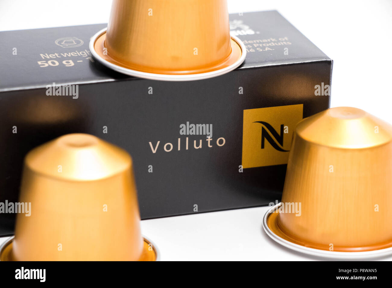 Nespresso Volluto coffee caps Stock Photo - Alamy