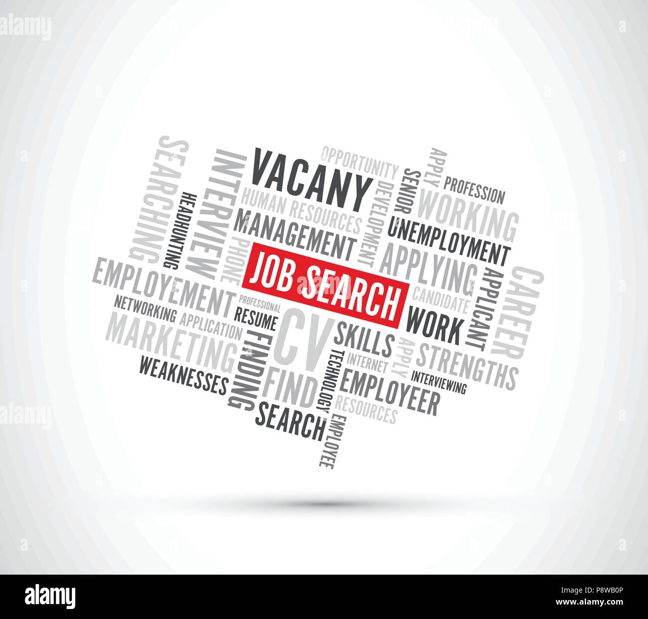 job search word background Stock Vector