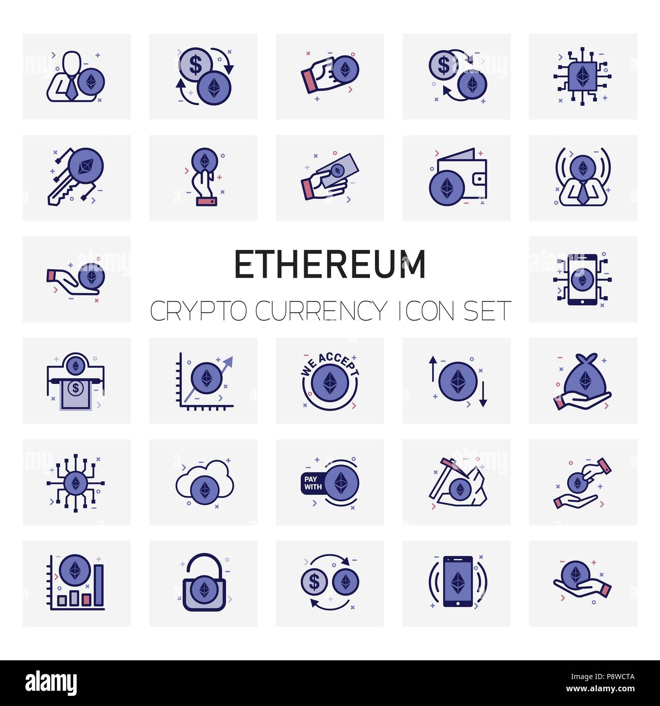 Ethereum Coin Crypto Currency Icons Set For Web Design And Application Interface Also Useful For Infographics Vector Illustration Stock Vector Image Art Alamy