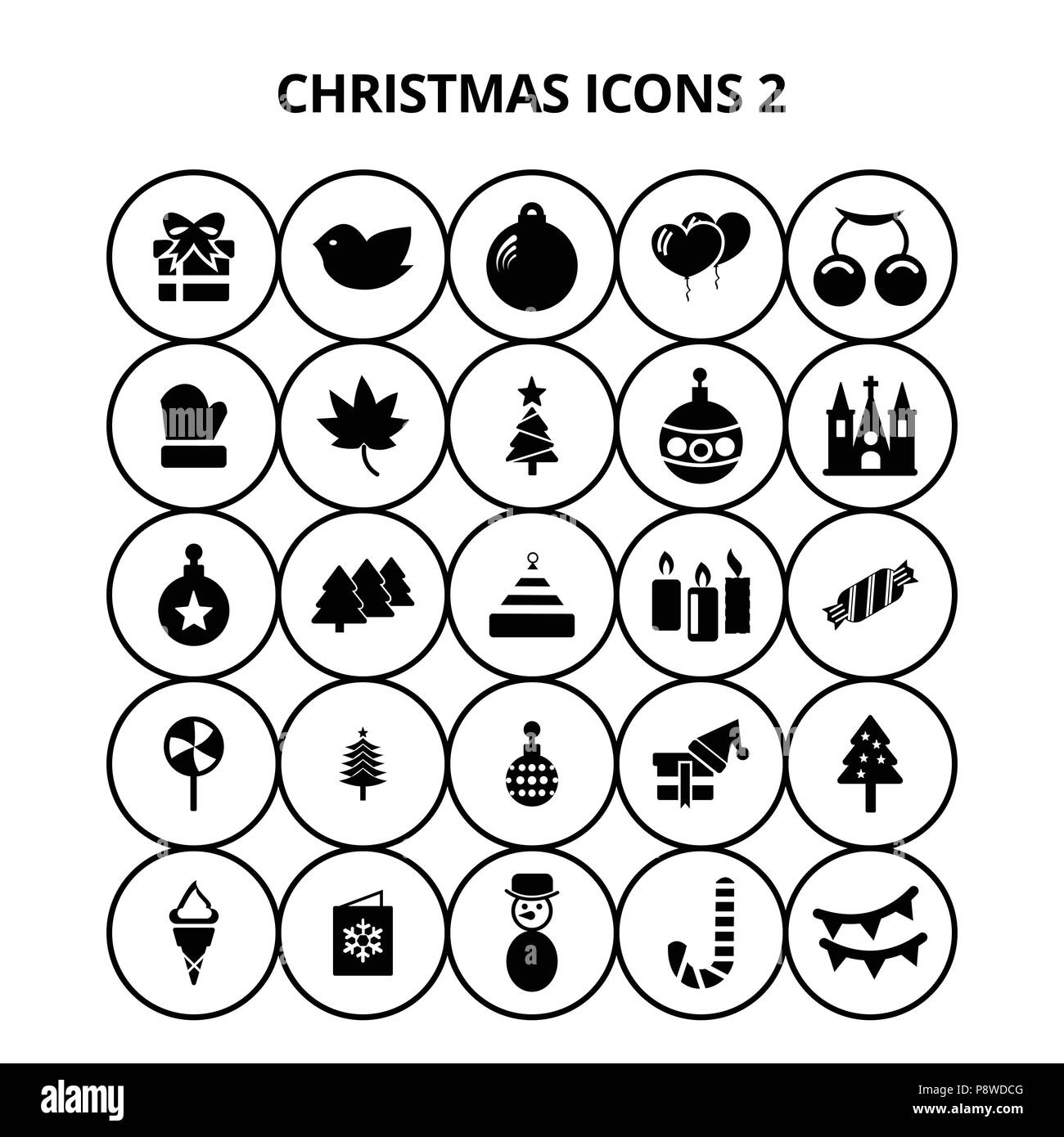 Christmas Icons. For web design and application interface, also useful ...