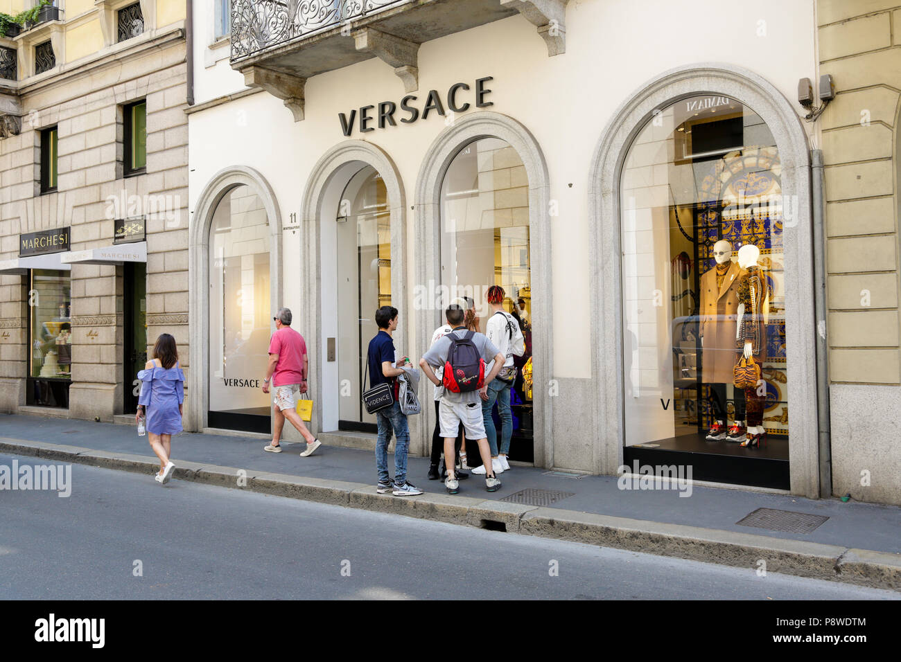 Via Montenapoleone, Milano: luxury shopping street with most famous ...