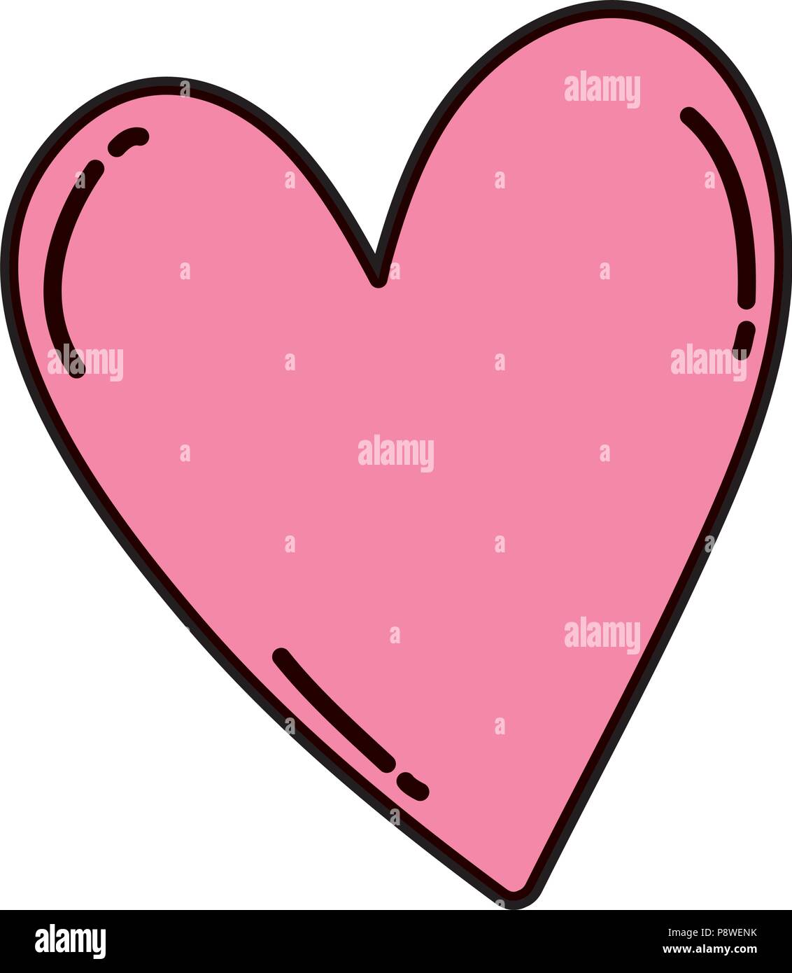 color heart symbol of love and passion design vector illustration Stock ...