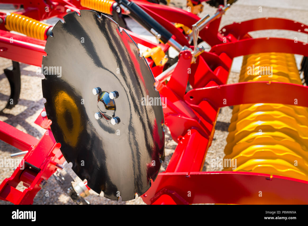 Agricultural machinery in agricultural fair Stock Photo Alamy