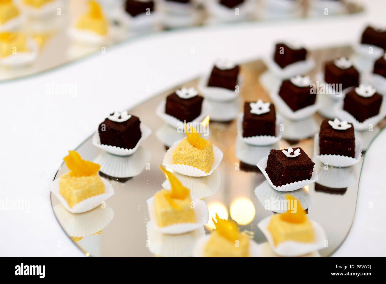 Beautiful Desserts Sweets And Candy Table At Wedding Reception Ot