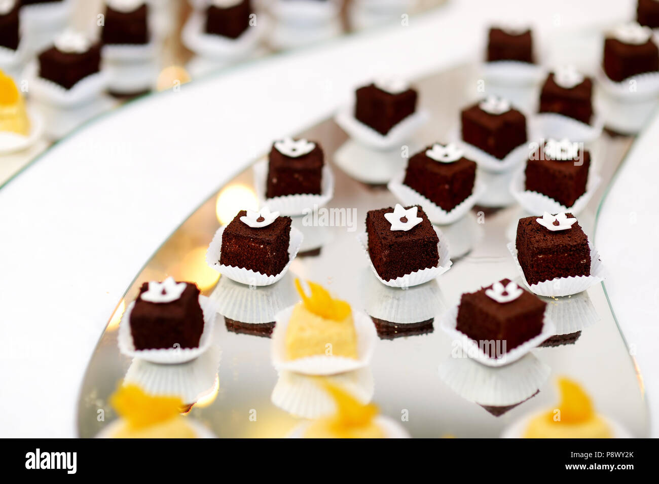 Beautiful Desserts Sweets And Candy Table At Wedding Reception Ot