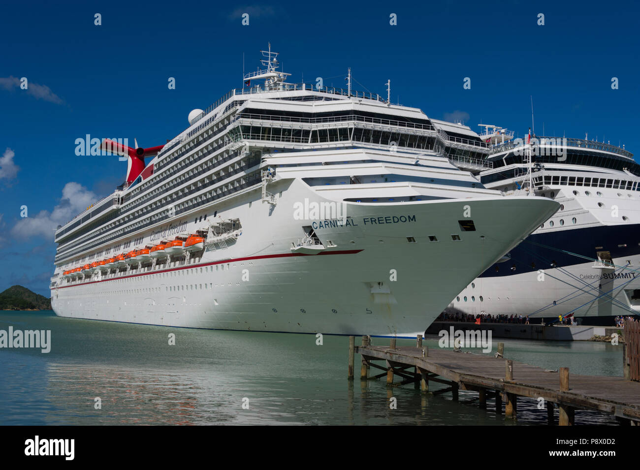 Carnival Freedom Cruise Ship Stock Photo