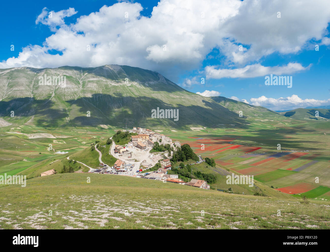 Castelluccio Di Norcia 2018 Umbria Italy The Famous Landscape Castelluccio Di Norcia 2018 Umbria Italy The Famous Landscape