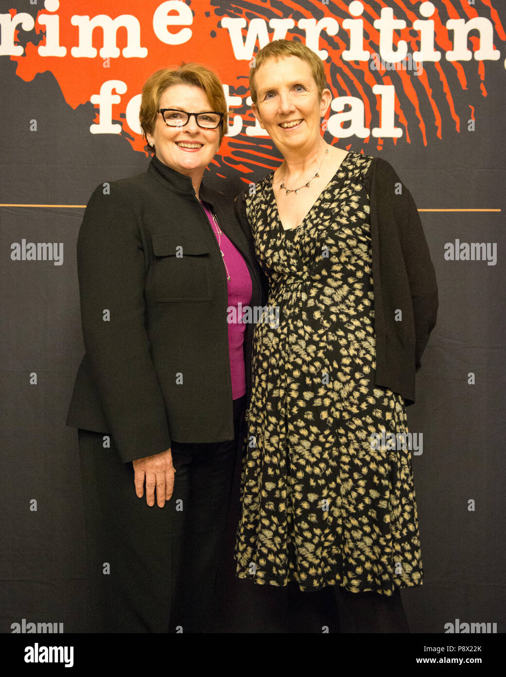 Photograph of the author Ann Cleeves with Vera actress, Brenda Blethyn