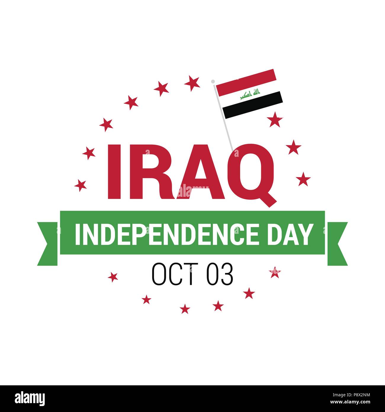 Republic of Iraq Independence Day Patriotic Design. Happy Independence