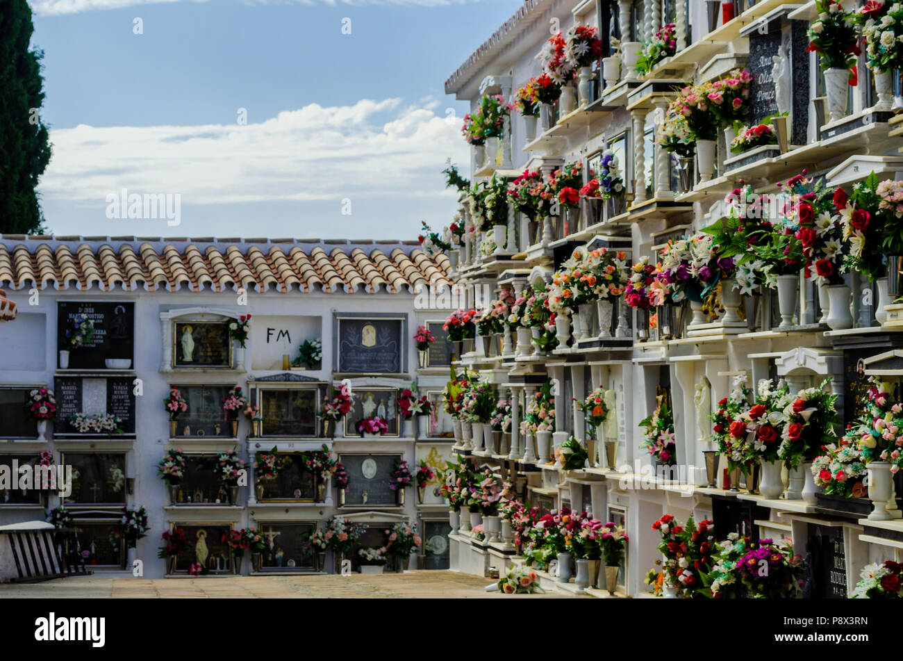 COMARES, SPAIN 28 JUNE 2018 characteristic of the Spanish burial site