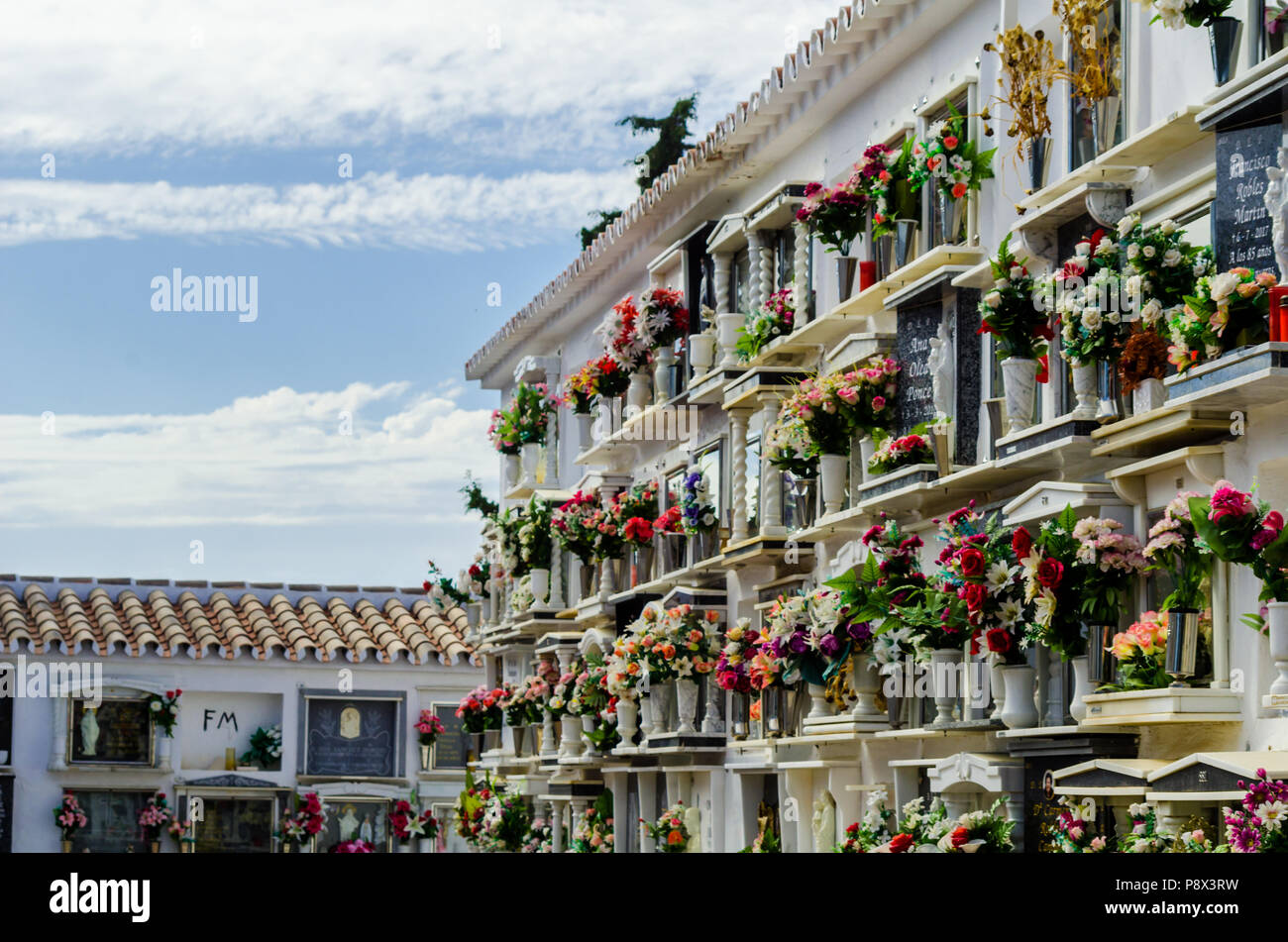 COMARES, SPAIN 28 JUNE 2018 characteristic of the Spanish burial site