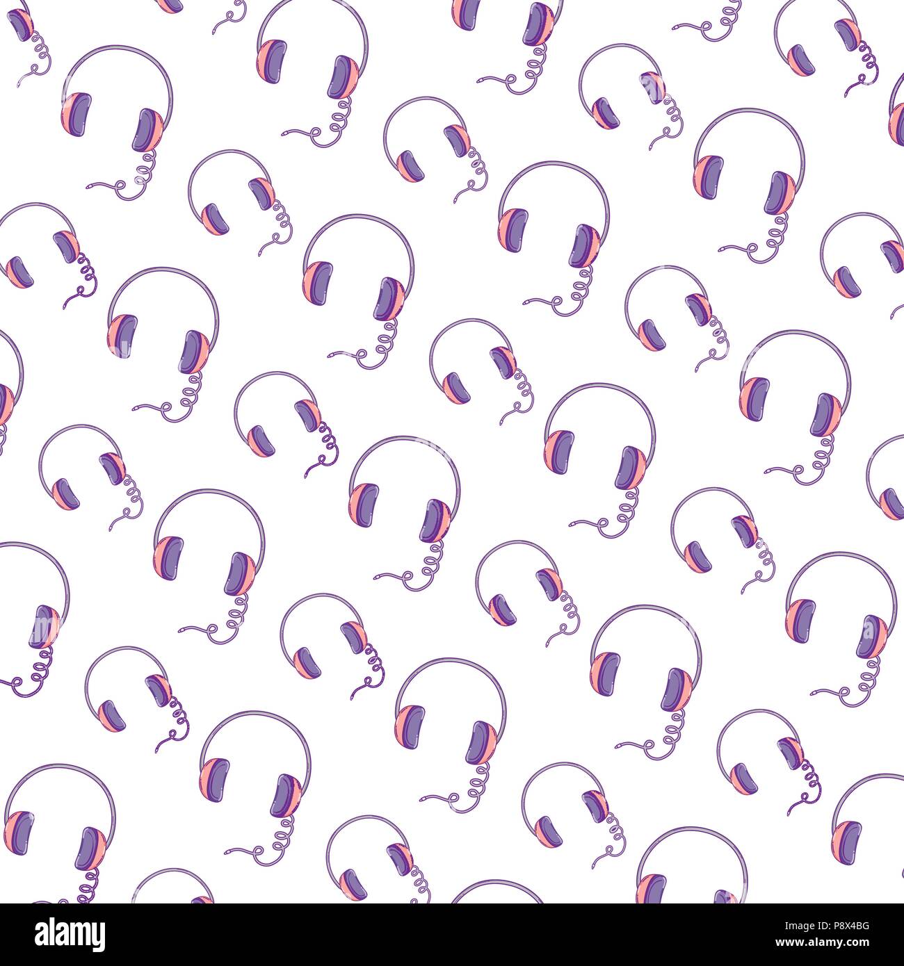 headphone modern music object background vector illustration Stock ...