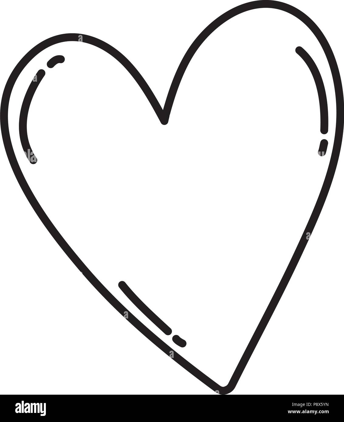 line heart love and passion symbol design vector illustration Stock ...