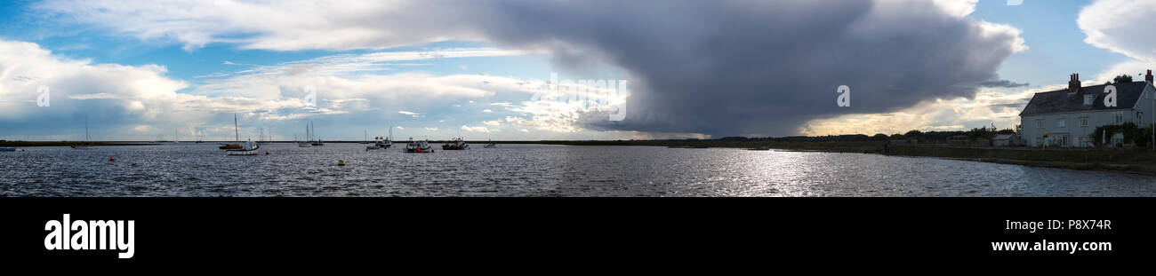 Panorama Storm Cloud Formation Stock Photo