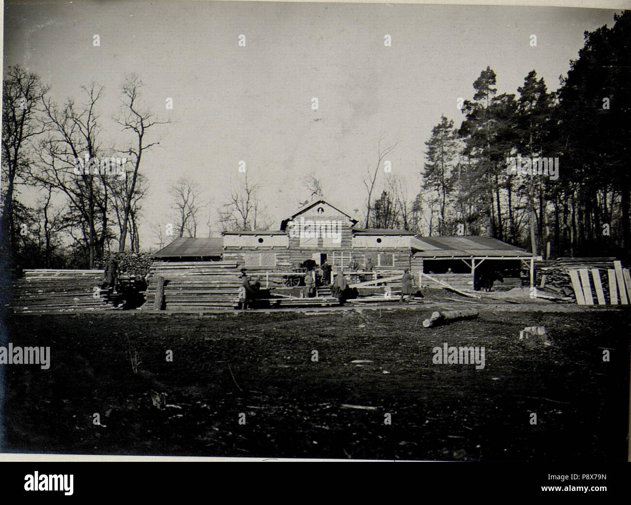 88 Das Sägewerk des 9. Korpskommandos bei Worotniewo in seinem späteren Entwicklungsstadium im März 1916 (BildID 15541820) Stock Photo