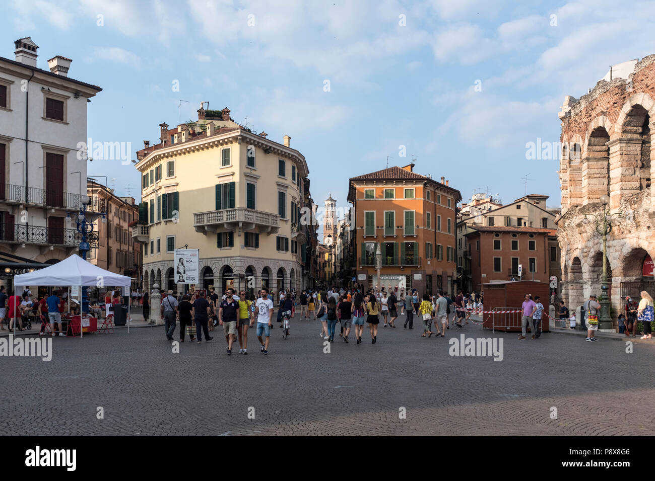 Verona downtown (Piazza Brà), Italy Stock Photo Alamy