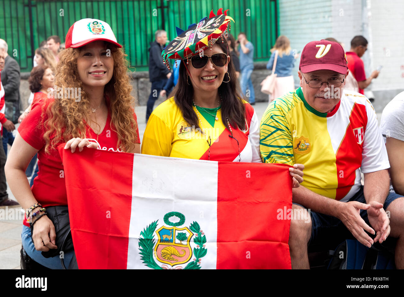 Australia football fans on world cup championship in Moscow, Russia Stock Photo