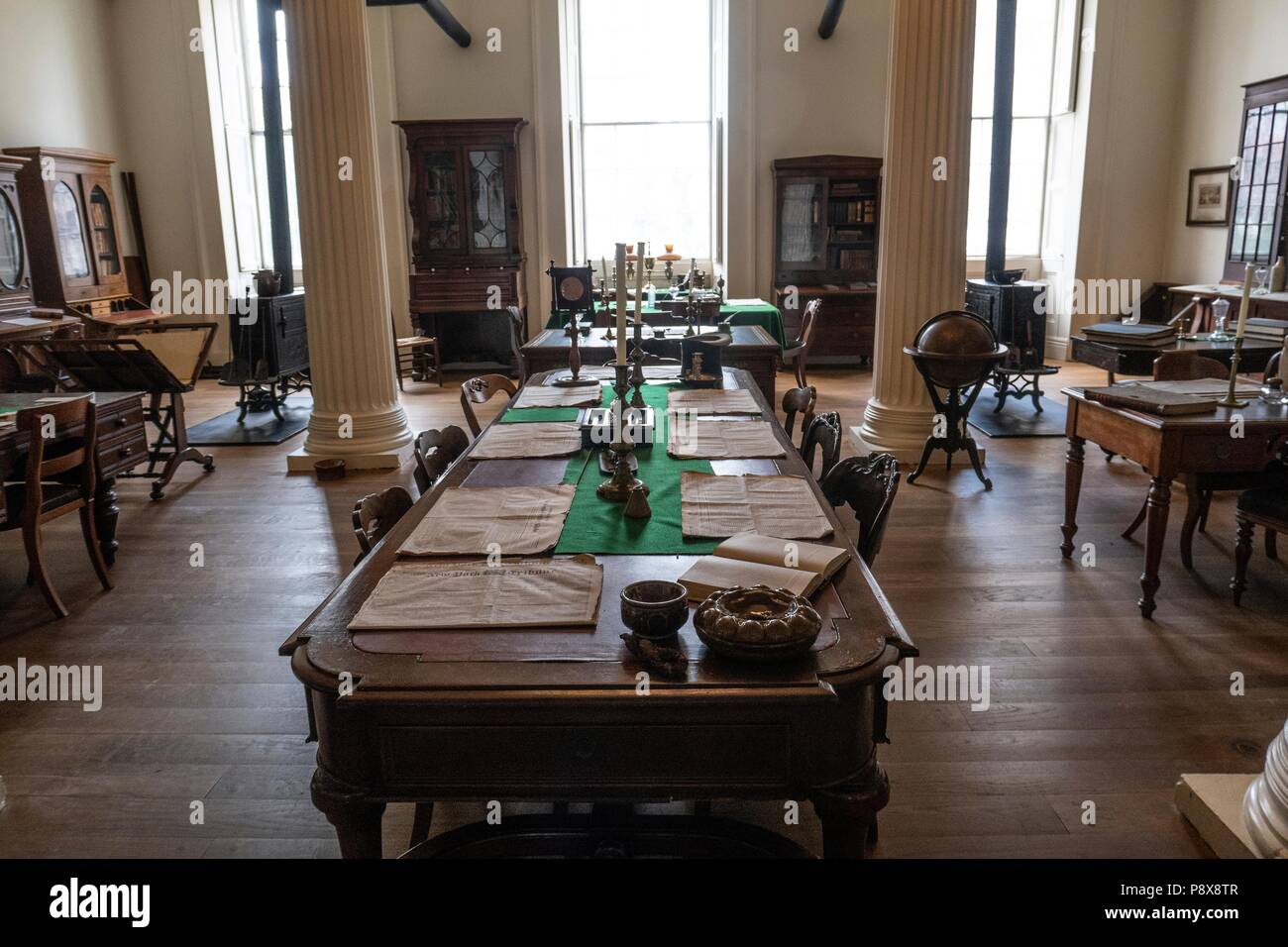 The restored interior of the old Illinois state capital building in Springfield Illinois Stock Photo
