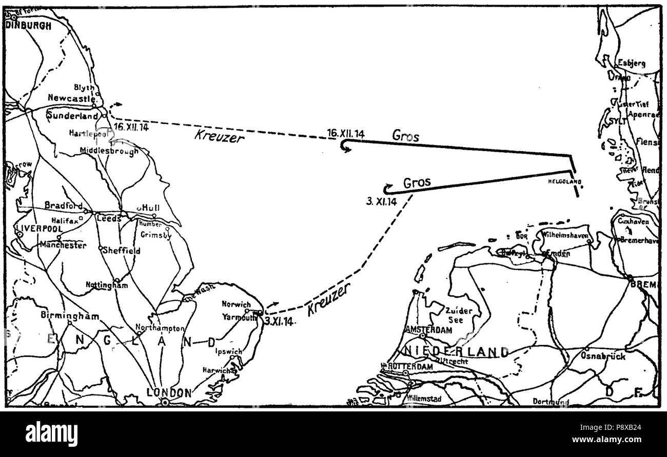 115 Diagram from Chapter 5, Germany's High Seas Fleet in the World War Stock Photo