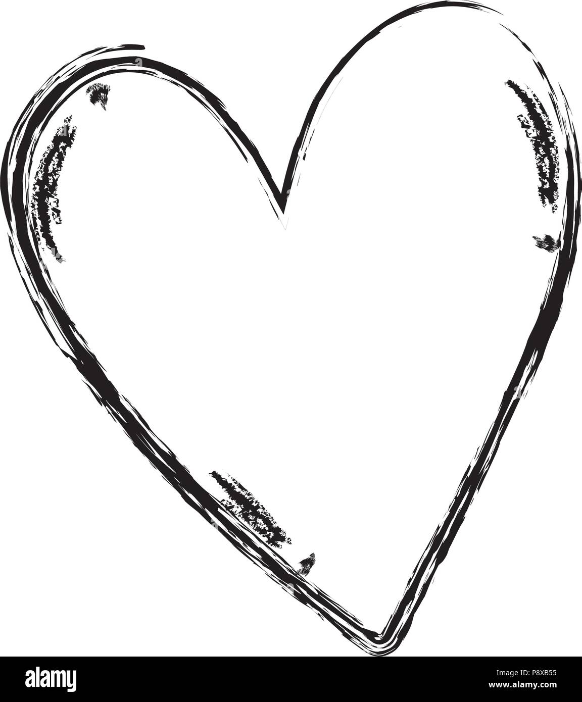 grunge heart love and passion symbol design vector illustration Stock ...
