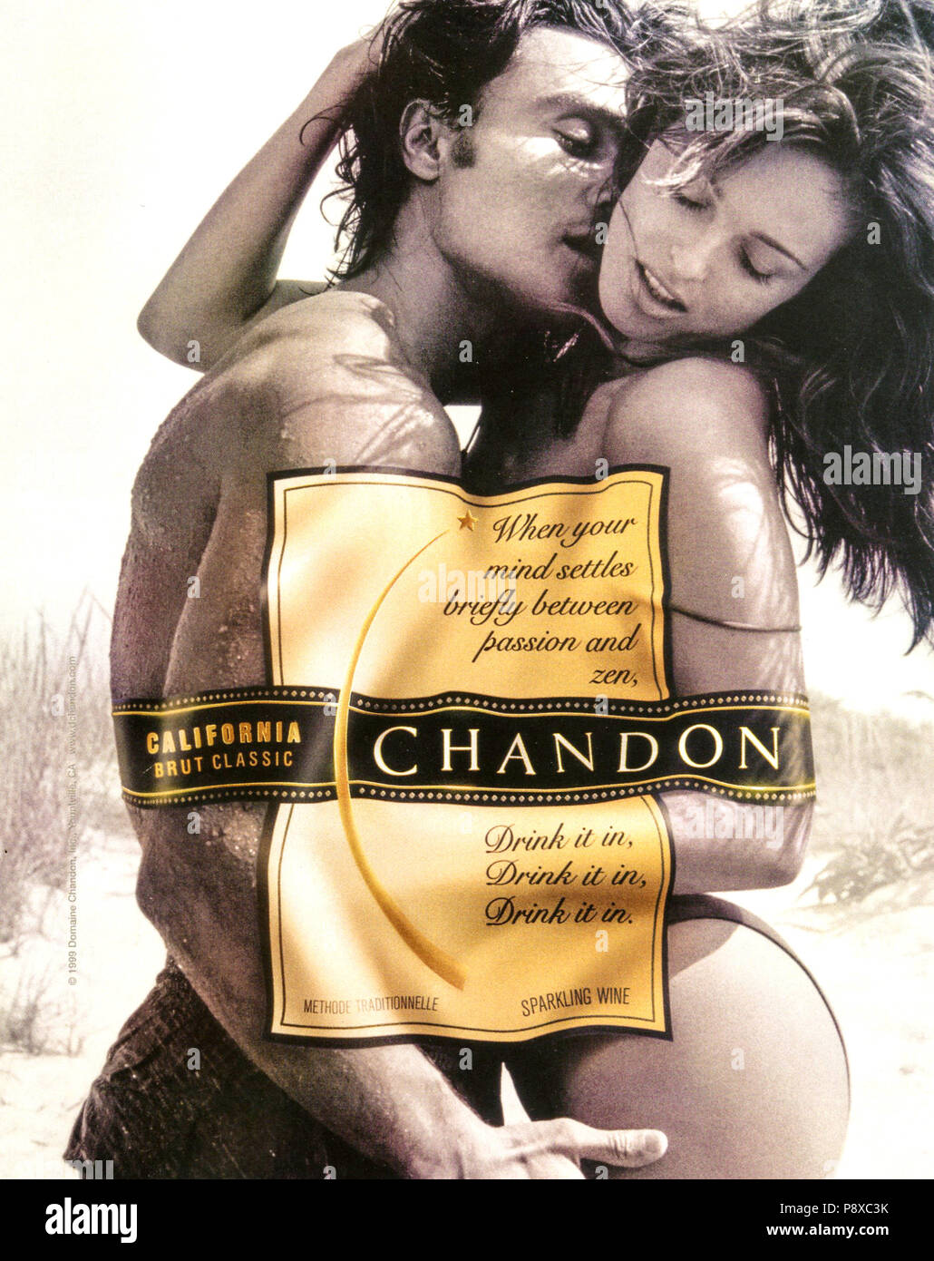 1990s USA Domaine Chandon Magazine Advert Stock Photo