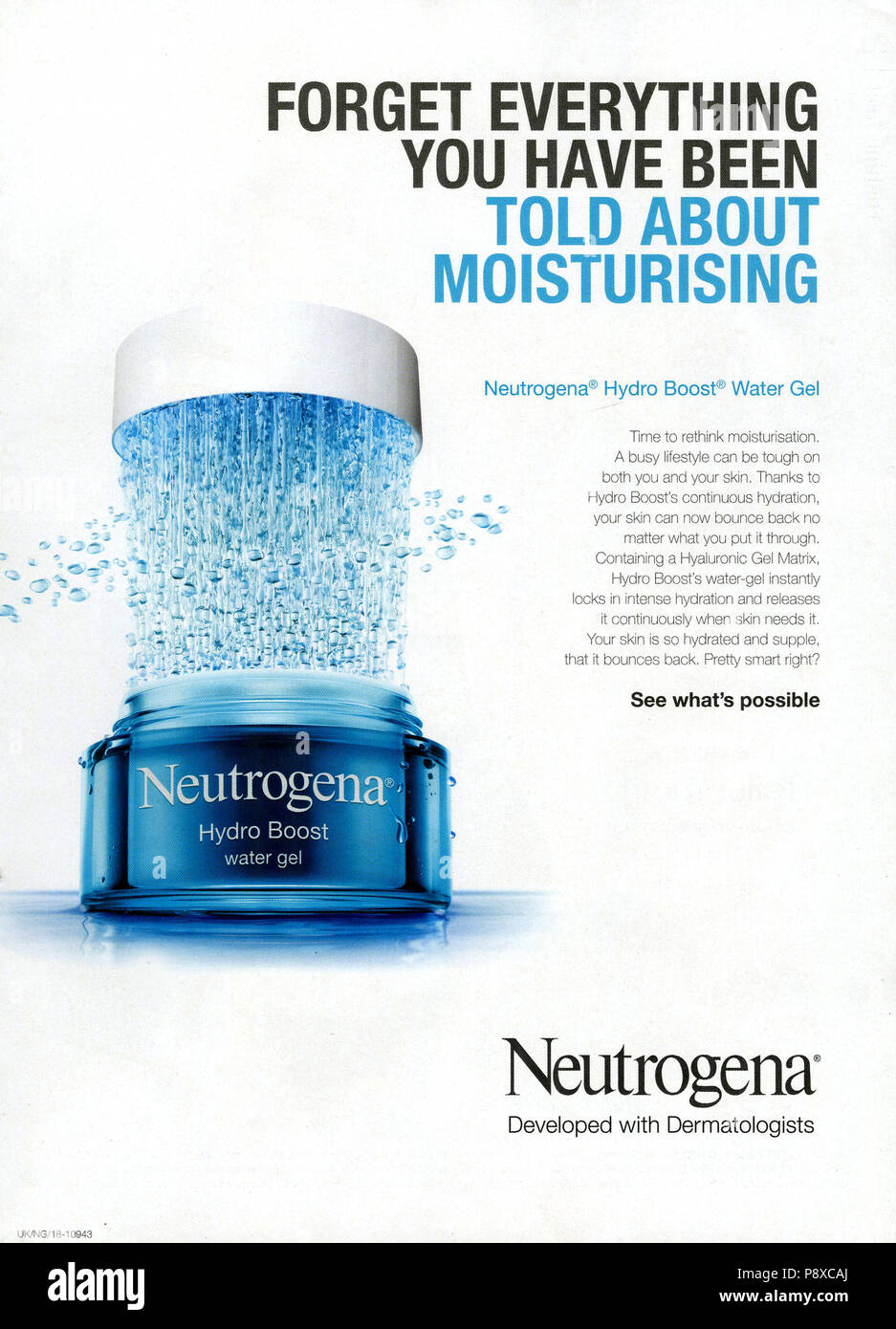 2010s UK Neutrogena Magazine Advert Stock Photo - Alamy