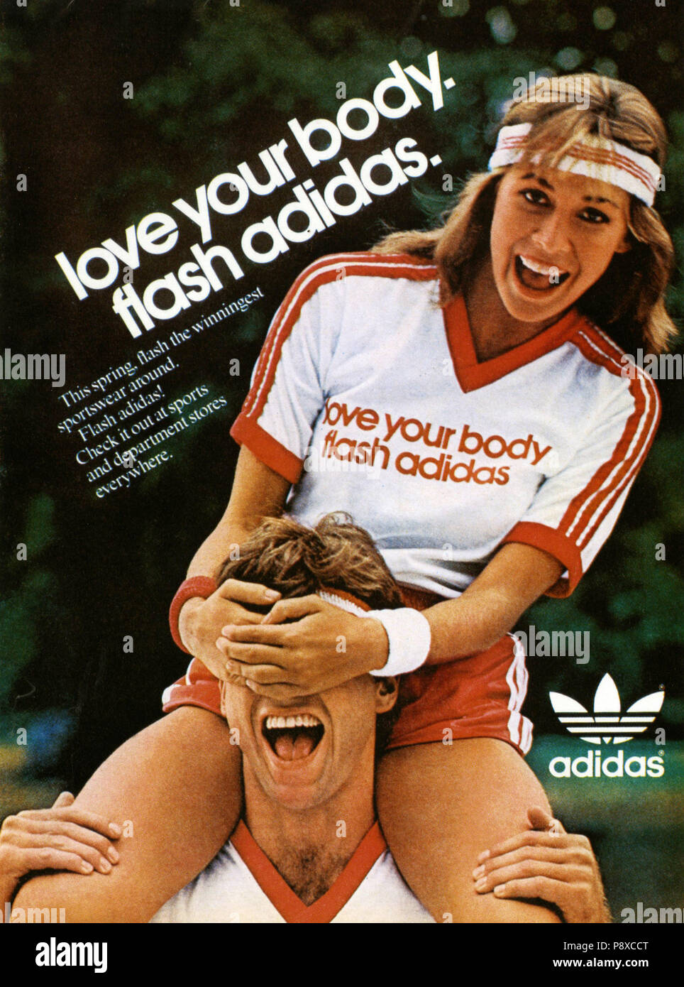 1980s USA Adidas Magazine Advert Stock Photo - Alamy