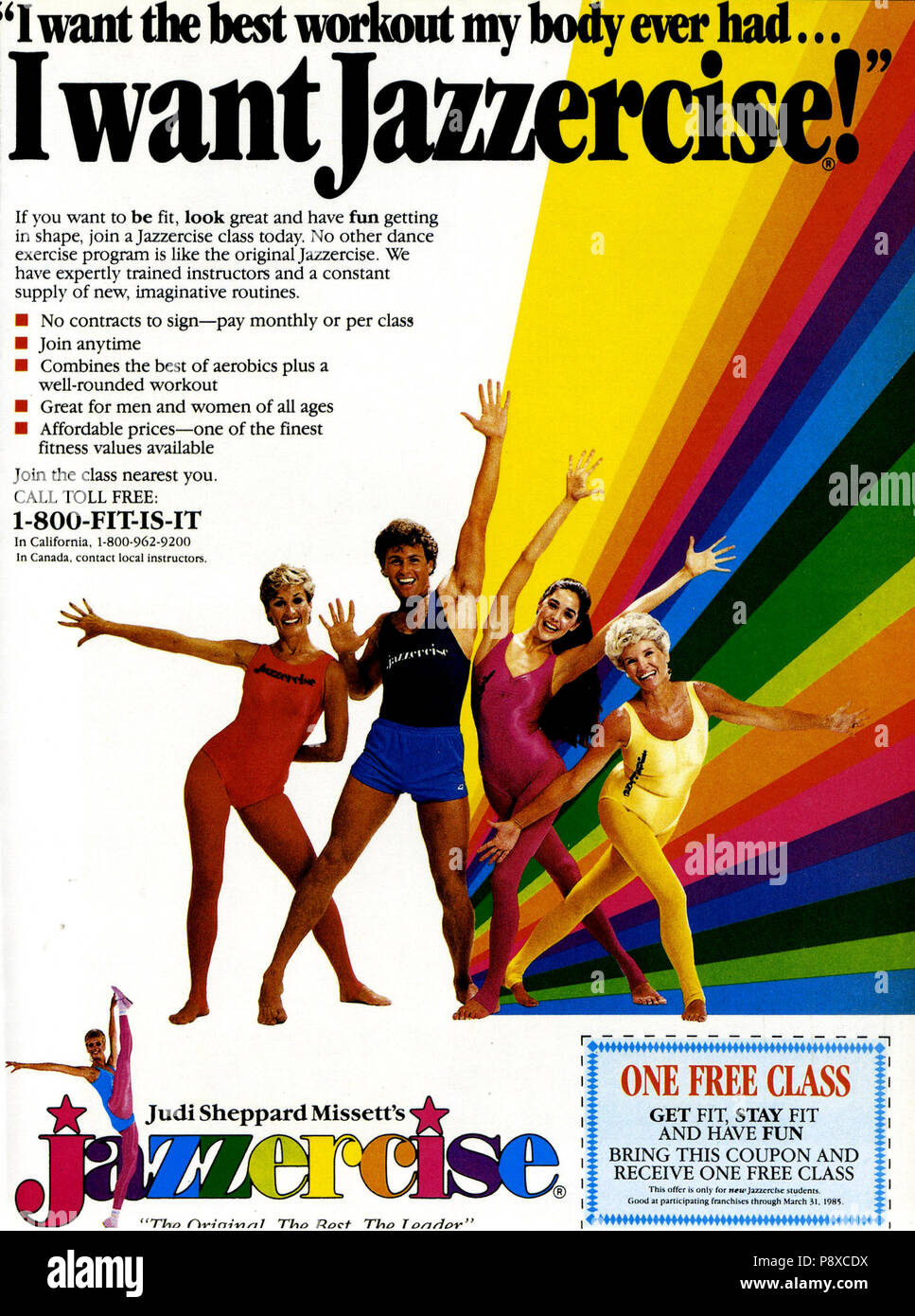 1980s USA Jazzercise Magazine Advert Stock Photo - Alamy