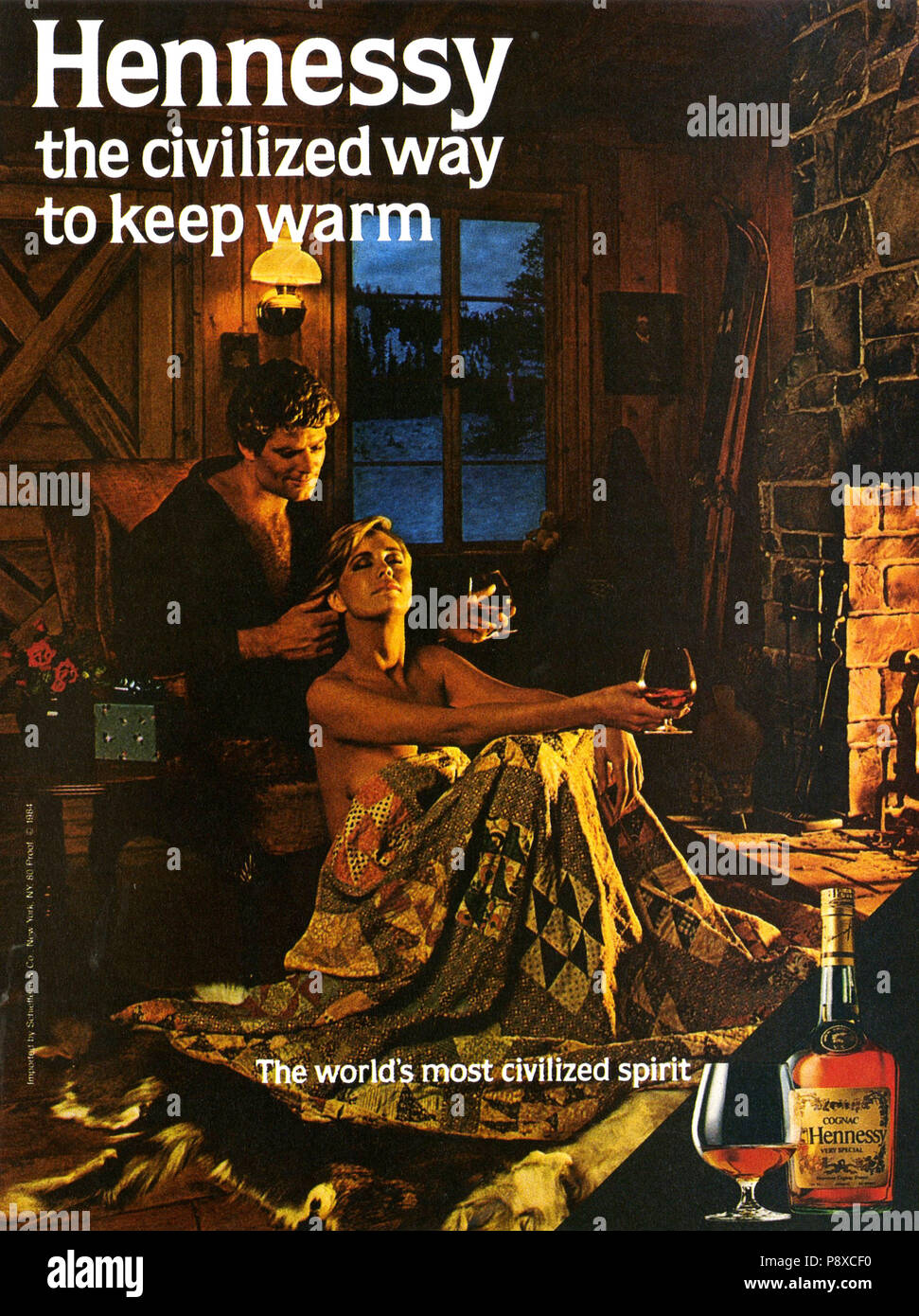 1980s USA Hennessy Magazine Advert Stock Photo - Alamy