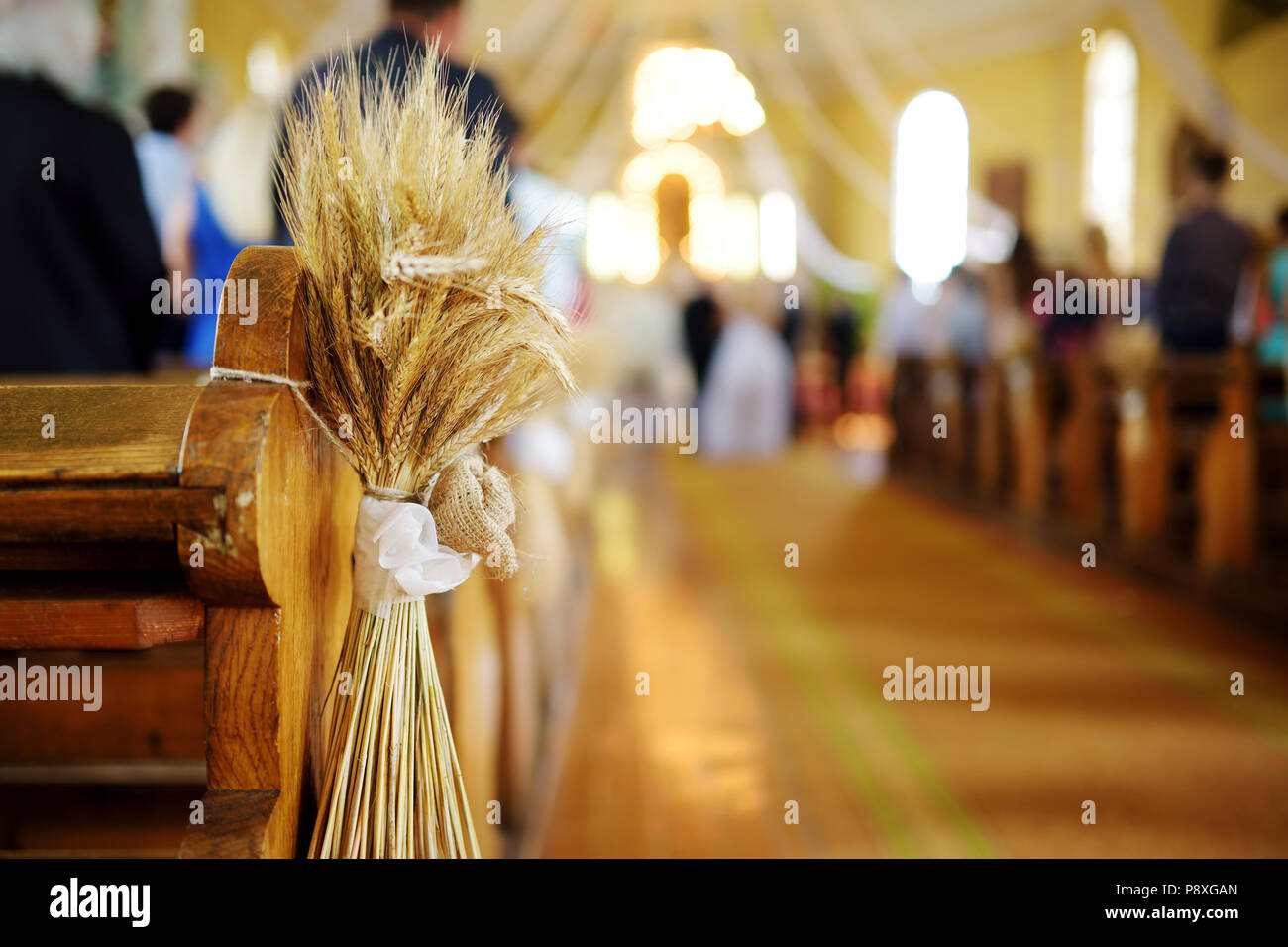 Beautiful Rye Wedding Decoration In A Church During Catholic