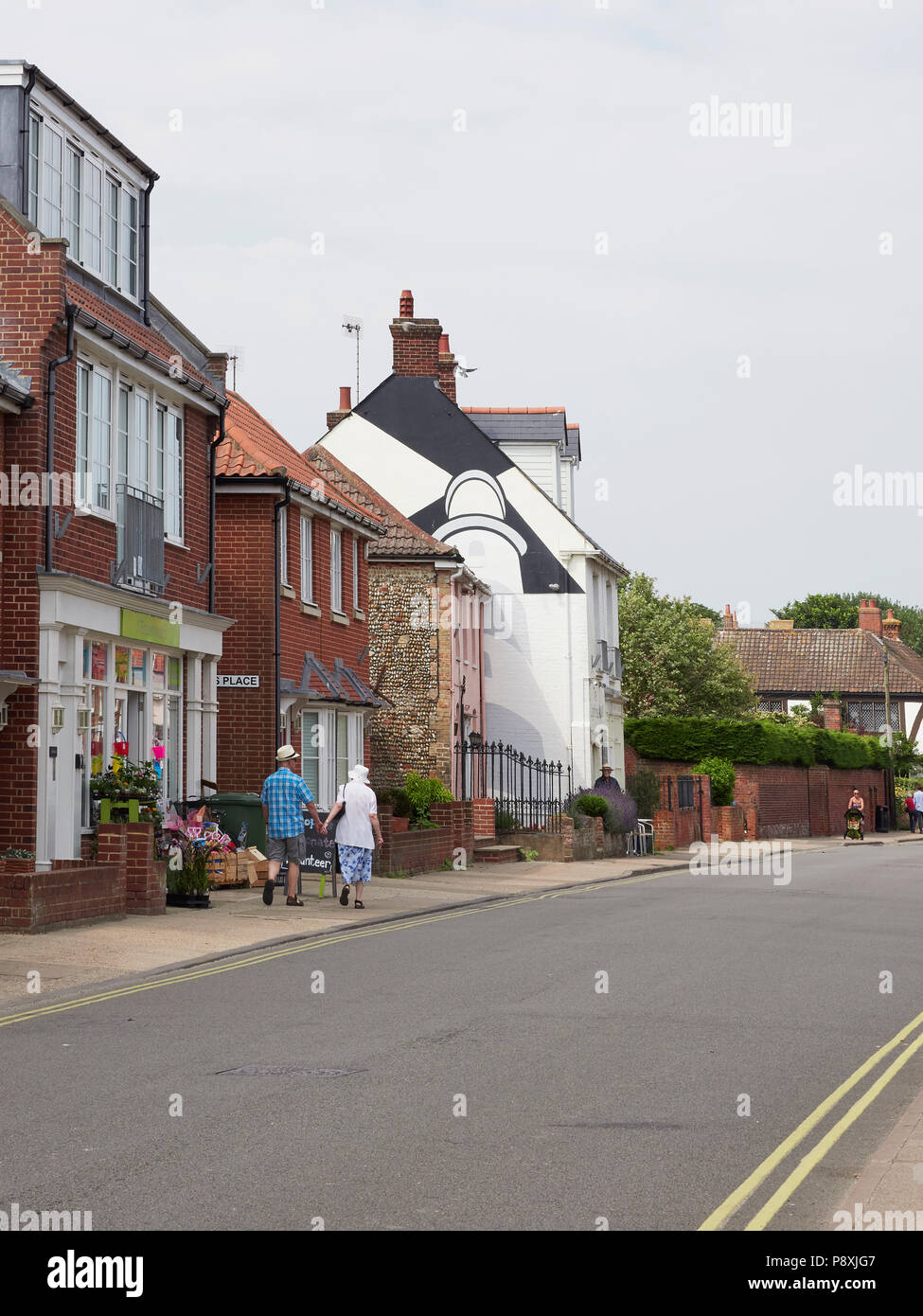 Aldeburgh high wall art of lighthouse street Suffolk Stock Photo Alamy