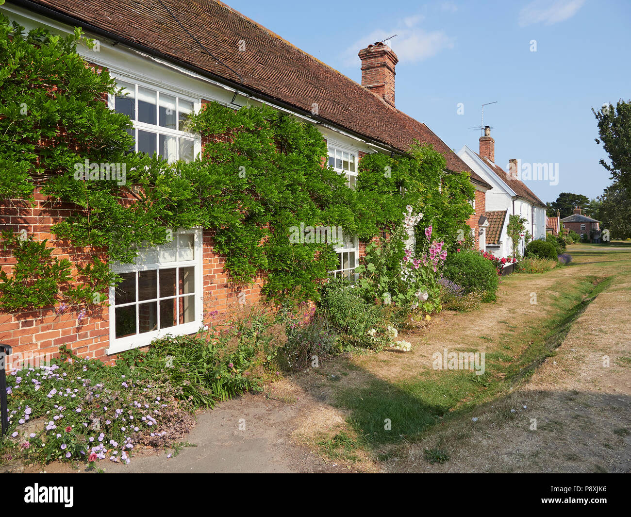 Orford traditional cottages Suffolk Stock Photo
