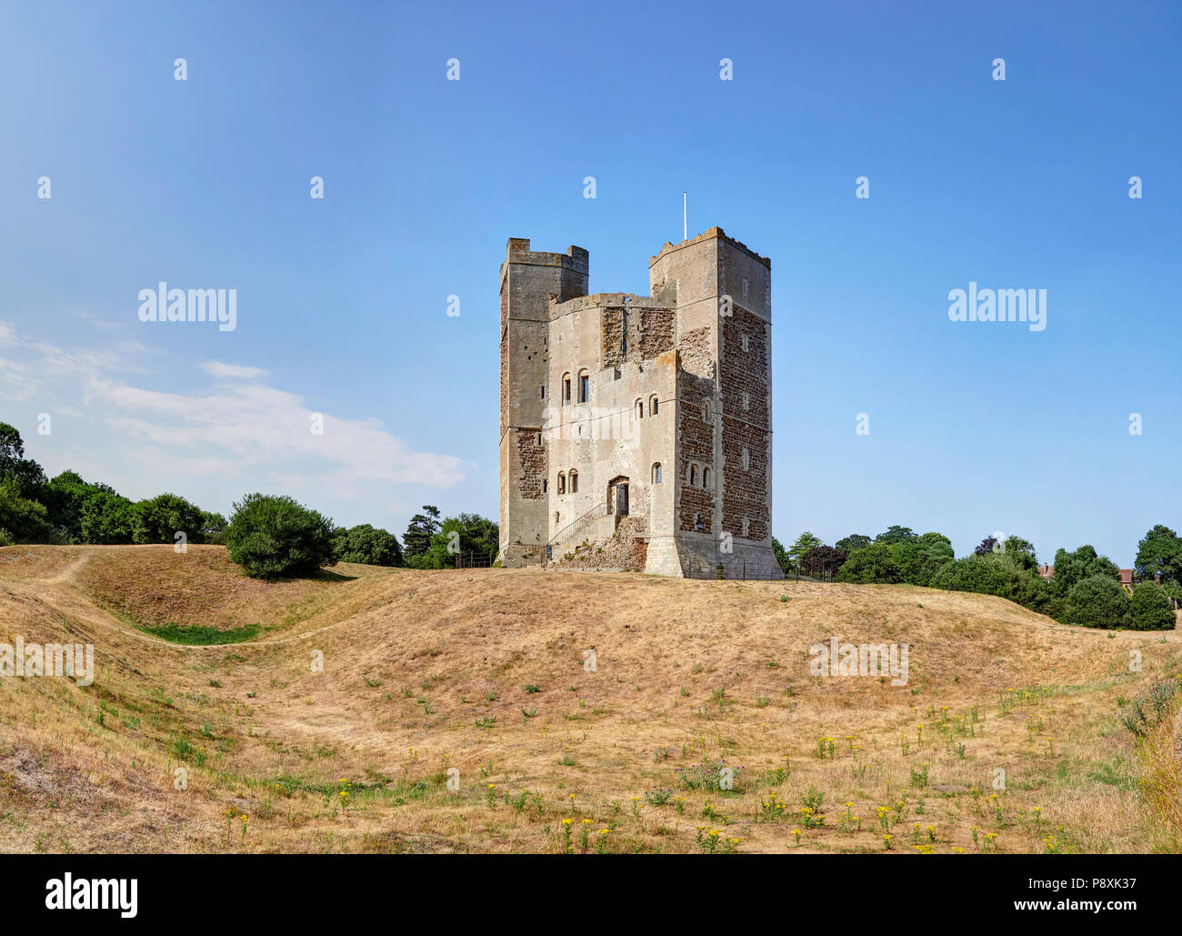 Orford castle and its earthworks Orford Suffolk Stock Photo