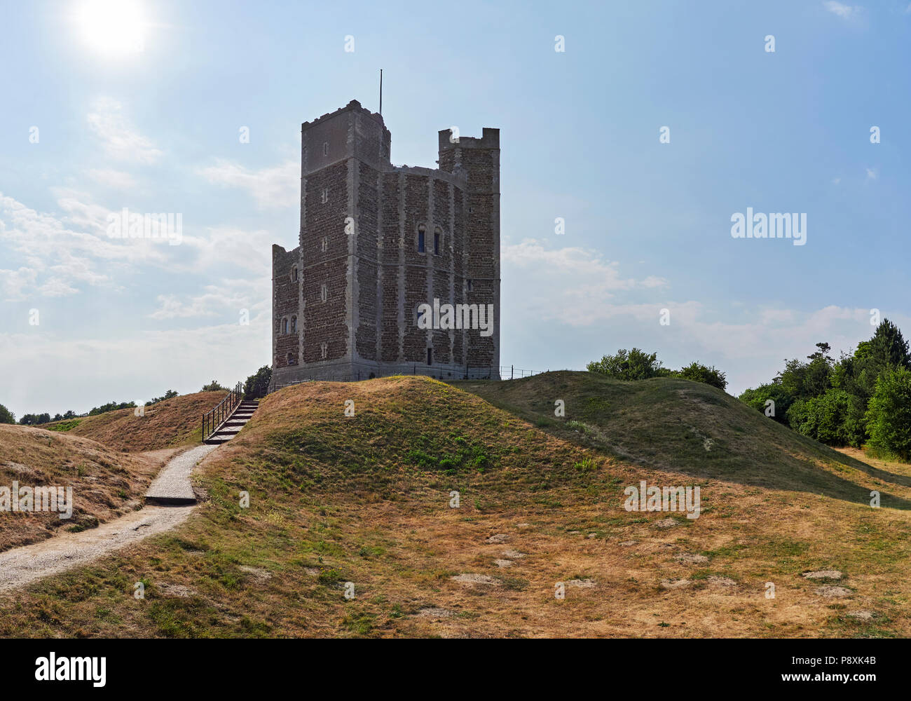 Orford castle and its earthworks Orford Suffolk Stock Photo