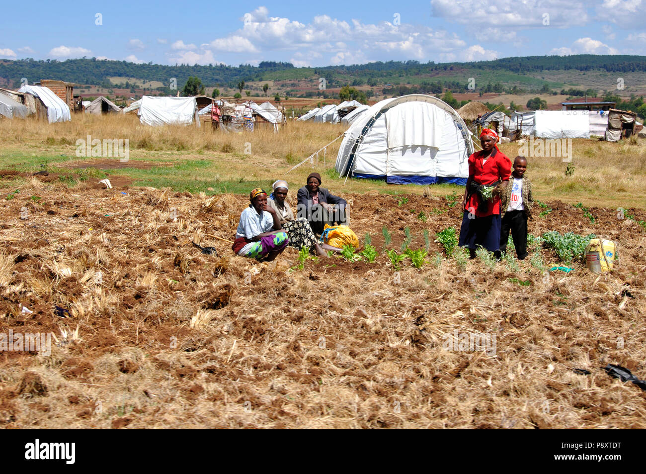 Kenya Red Cross Refugie Camp In Eldoret Rift Valley Where More Than 100 000 People Are Still Living In Weak Conditions Stock Photo Alamy